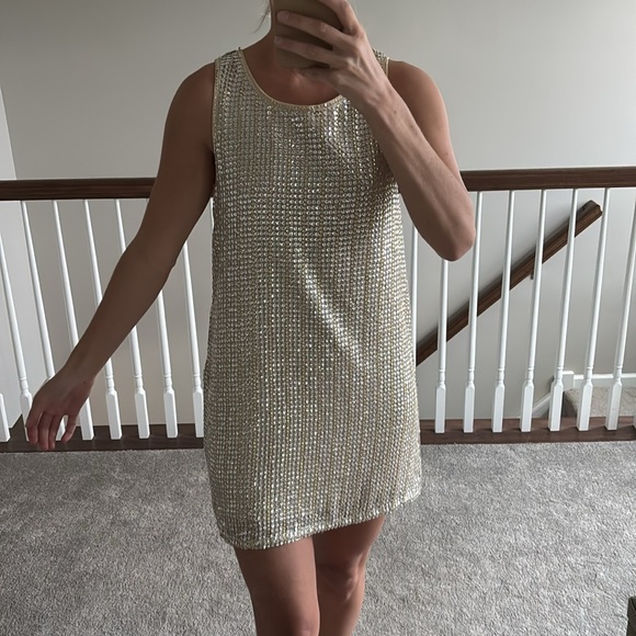 SEQUIN mini dress - Picture 2 of 4